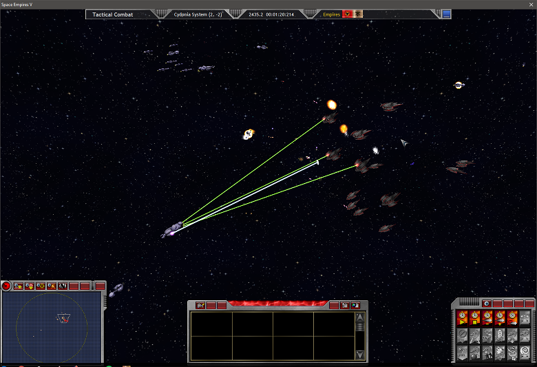 Open space battle versus the Ukra-Tal in the Cydonia System. 2435.2