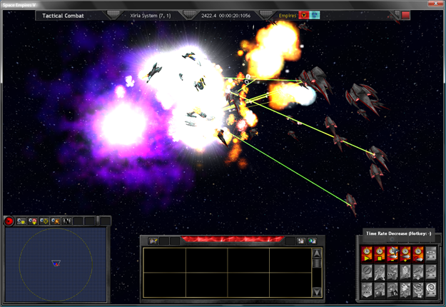 Eskirk Defense Fleet engages the Norak Fleet at Eskirk-Drax WP in 2422.4